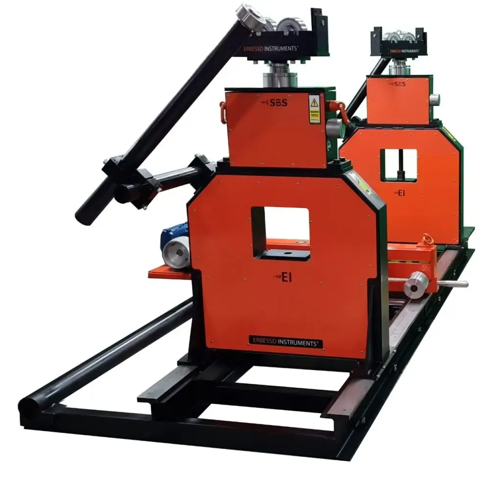 Dynamische Auswuchtmaschine EI-Series™ EI-10T mit Weichlager-Aufhängung (SBS) und Echtzeit-Schwingungsrückmeldung zur Erkennung der durch fehlende Auswuchtgewichte verursachten Unwucht
