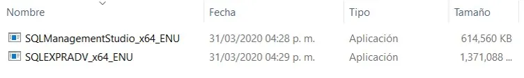 Instalación de SQL Server Express