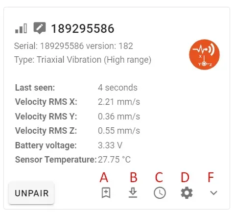 Sensor paired