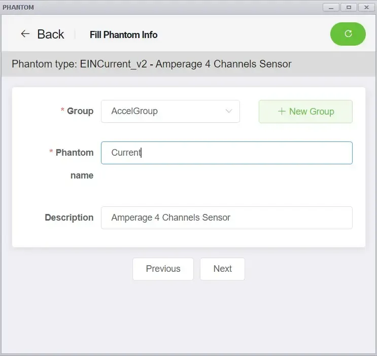 Configuración del Current PHANTOM®