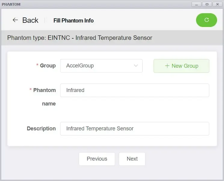 Configuración del Infrared PHANTOM®