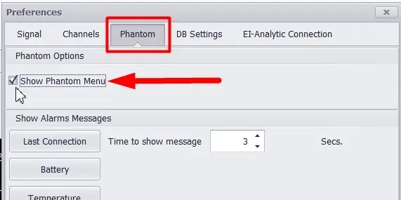 phantom tab show phantom menu