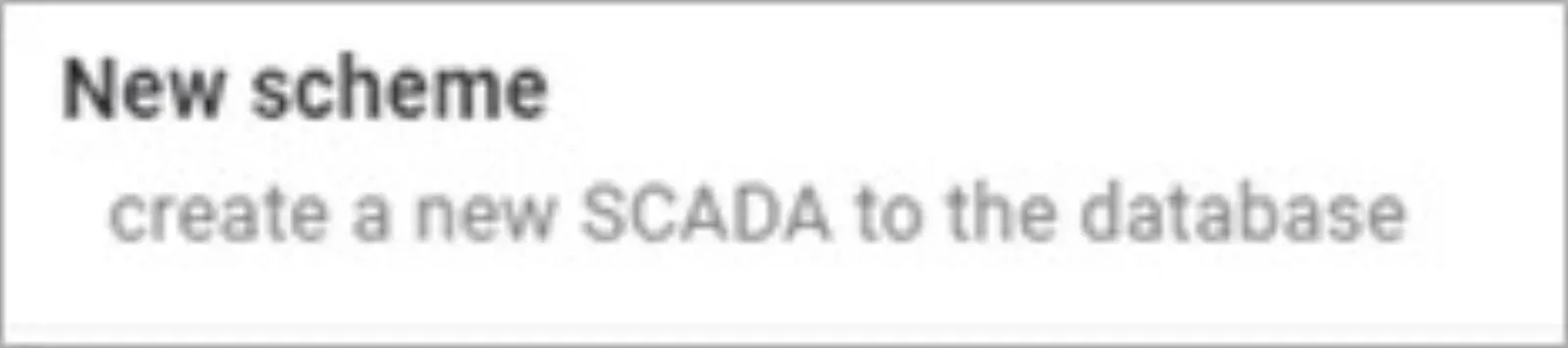 create a new scada